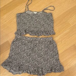 Leopard Print Two-Piece Set